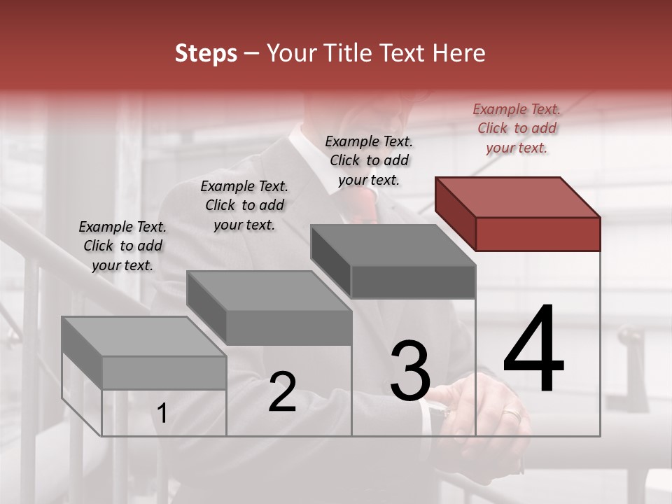 Businessman Looking At His Watch PowerPoint Template