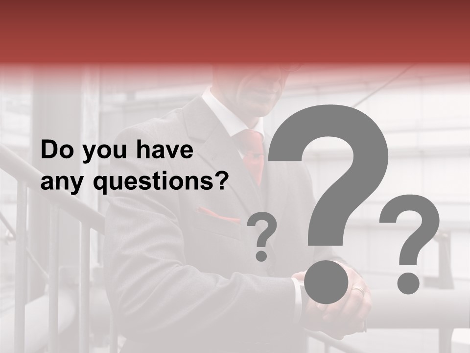 Businessman Looking At His Watch PowerPoint Template