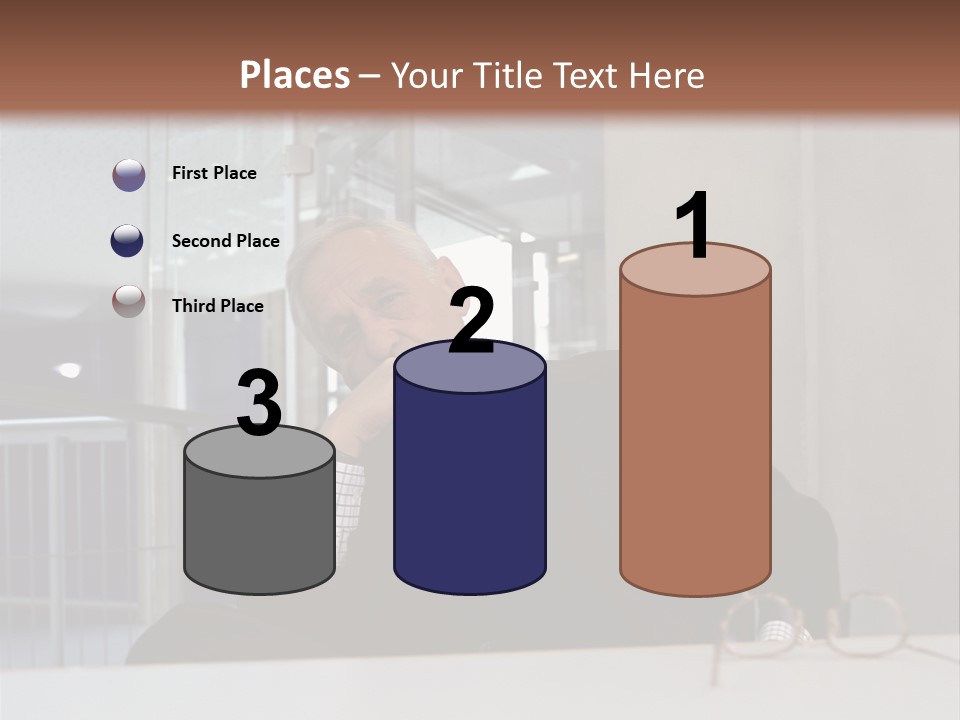 Pensive Businessman PowerPoint Template