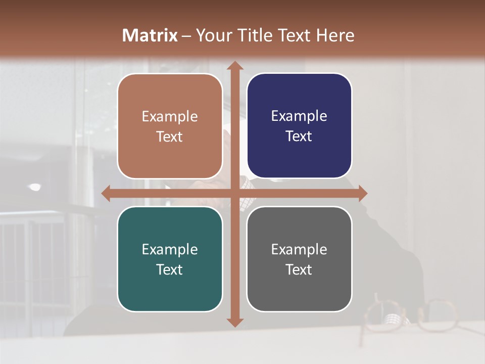 Pensive Businessman PowerPoint Template