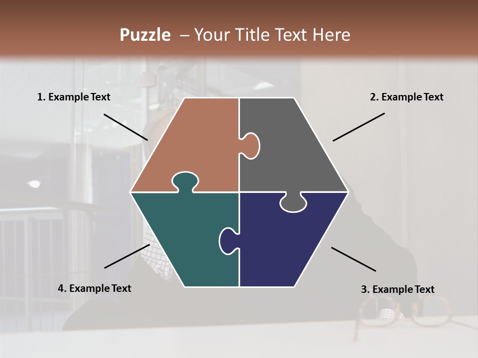 Pensive Businessman PowerPoint Template