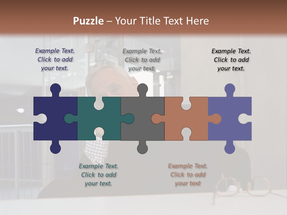 Pensive Businessman PowerPoint Template