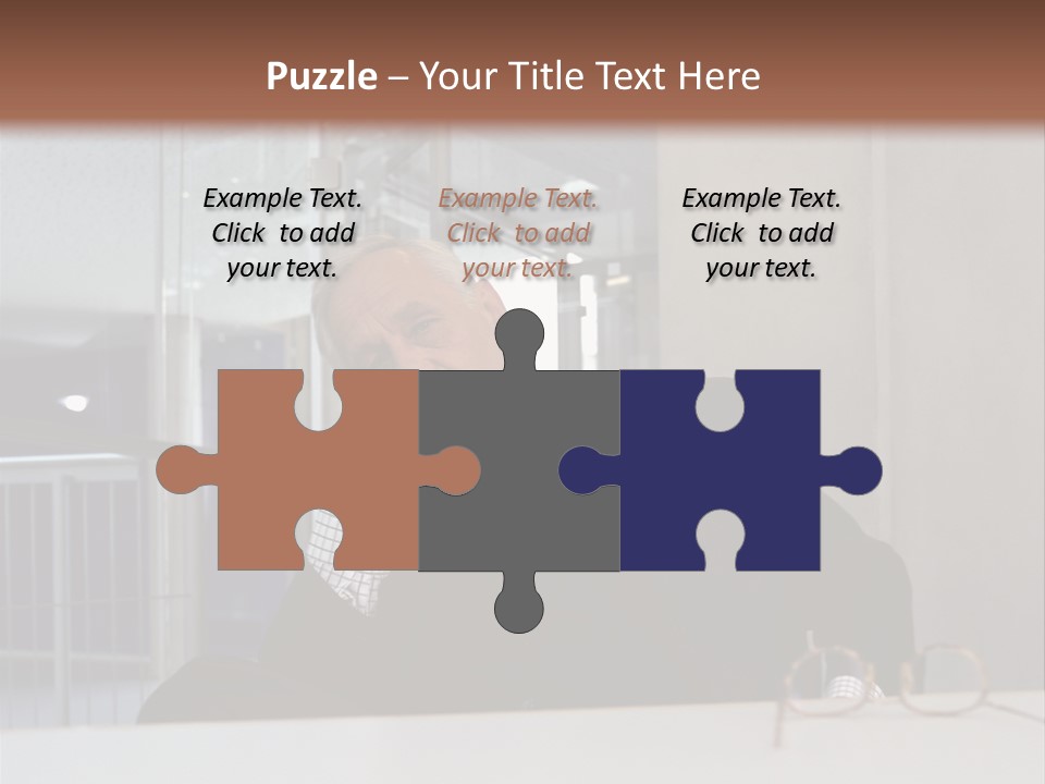 Pensive Businessman PowerPoint Template