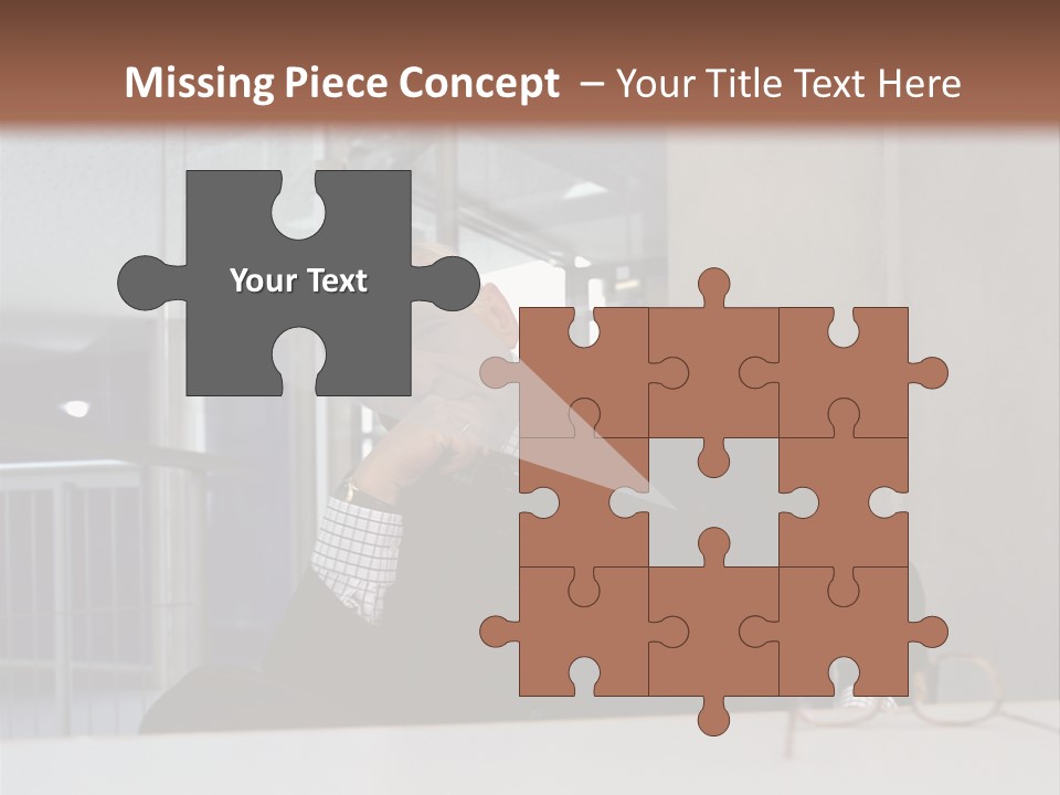 Pensive Businessman PowerPoint Template