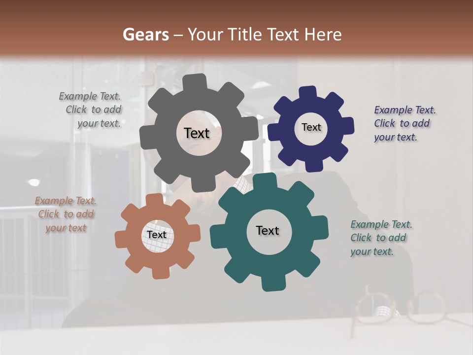 Pensive Businessman PowerPoint Template