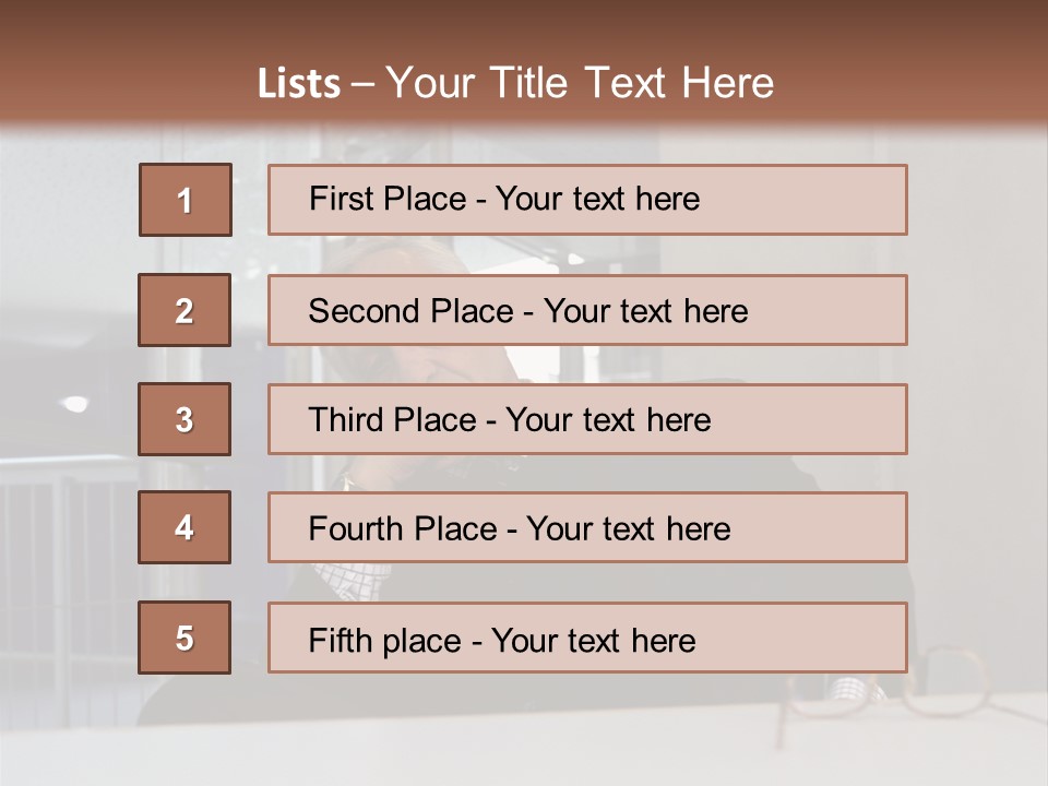 Pensive Businessman PowerPoint Template