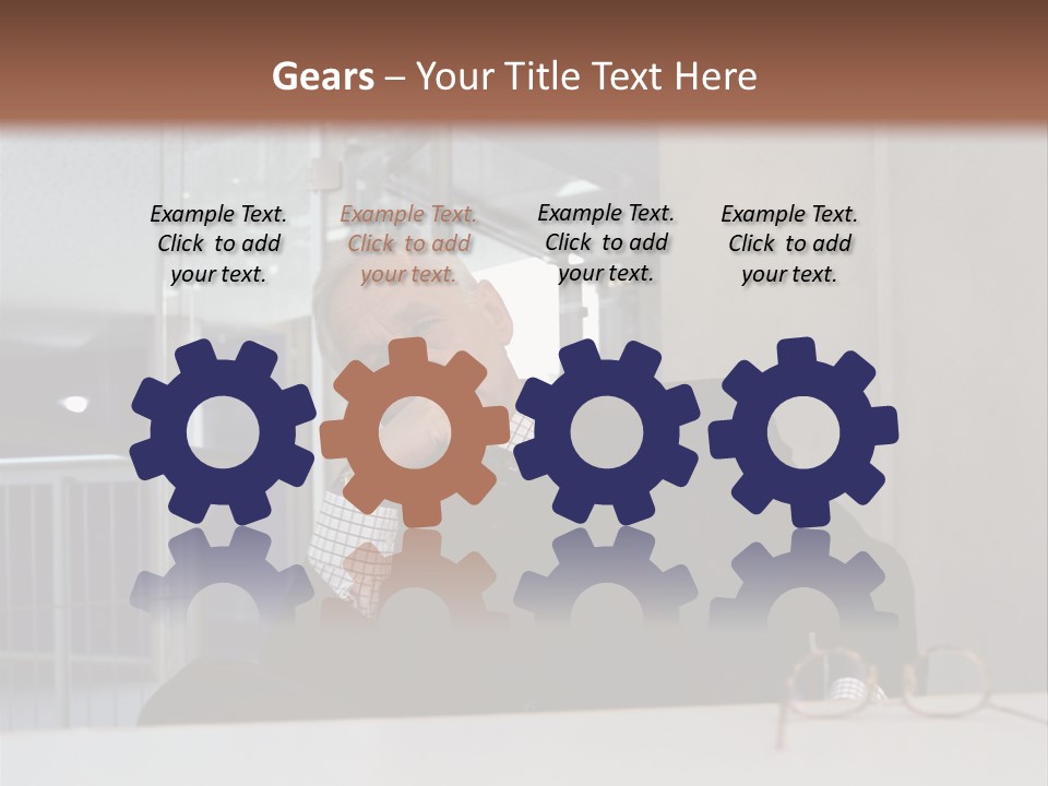 Pensive Businessman PowerPoint Template