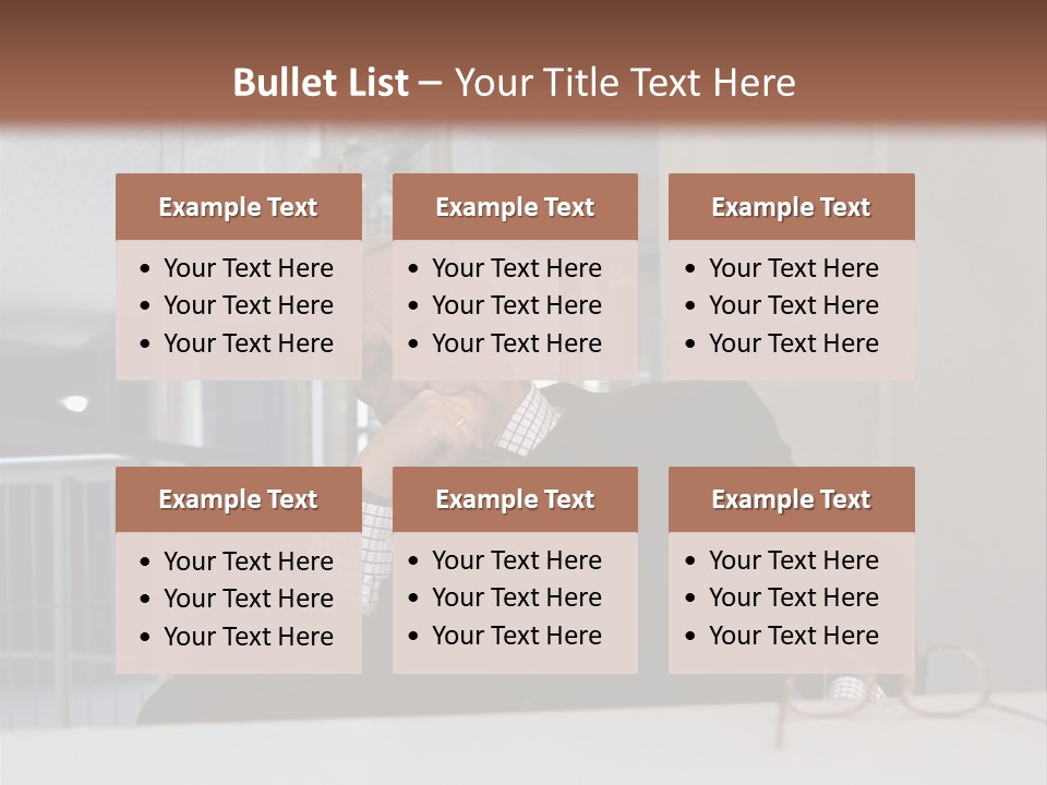 Pensive Businessman PowerPoint Template