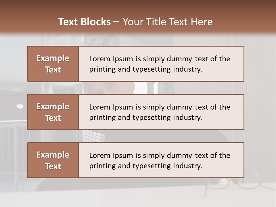 Pensive Businessman PowerPoint Template