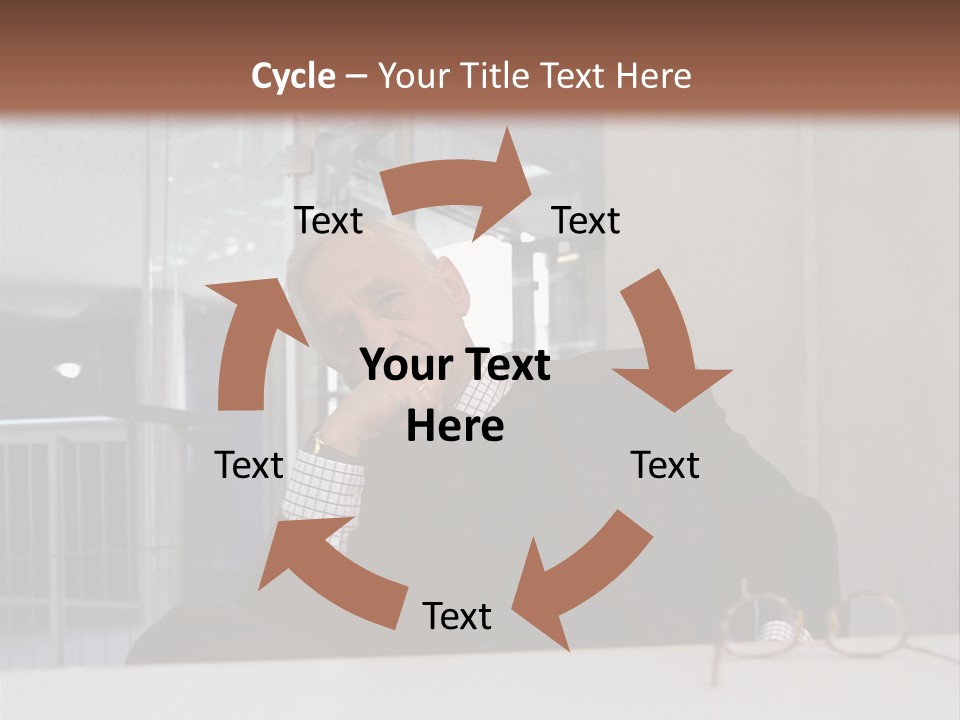 Pensive Businessman PowerPoint Template