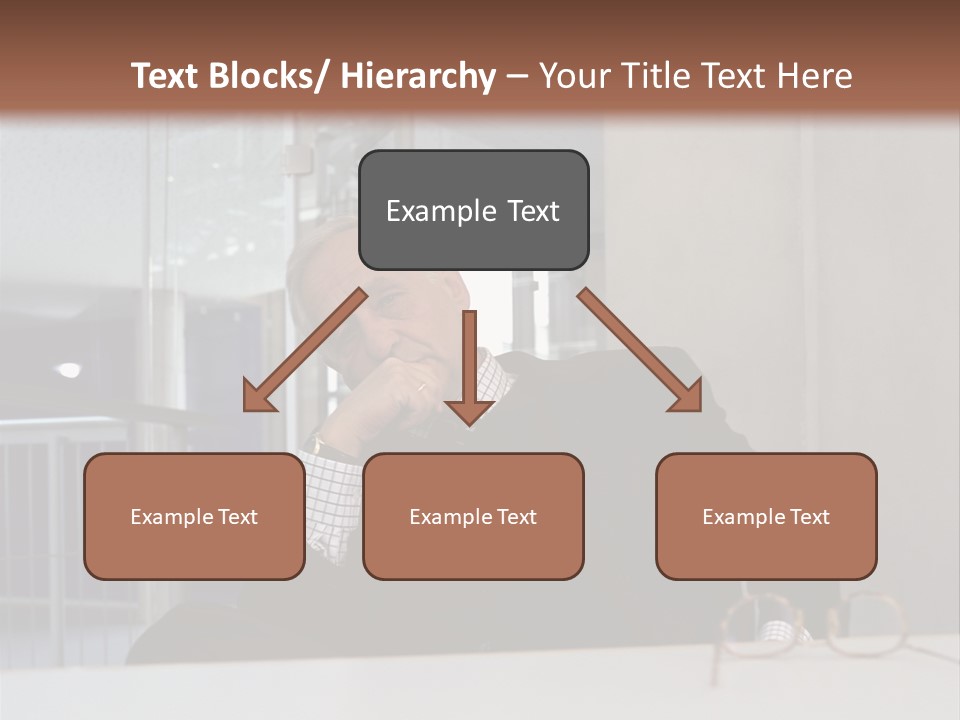 Pensive Businessman PowerPoint Template