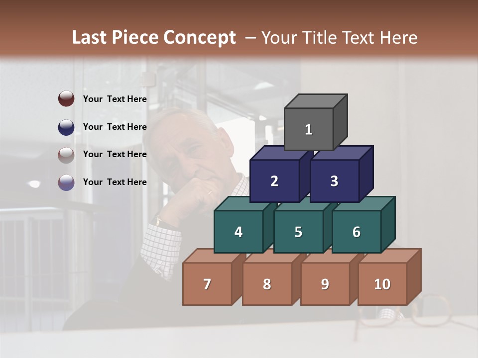 Pensive Businessman PowerPoint Template