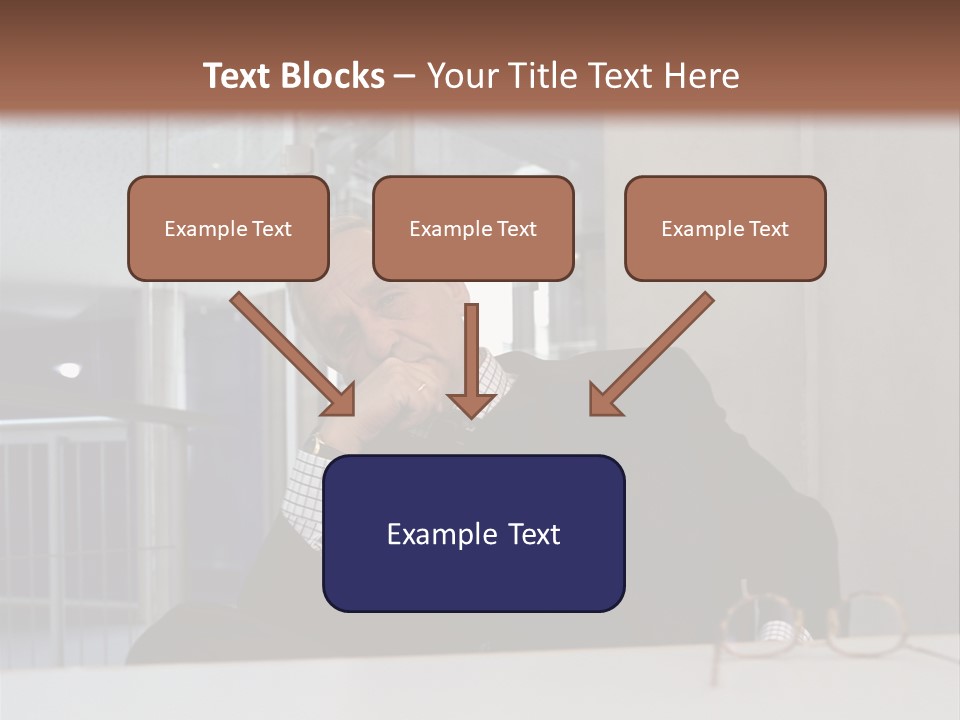 Pensive Businessman PowerPoint Template