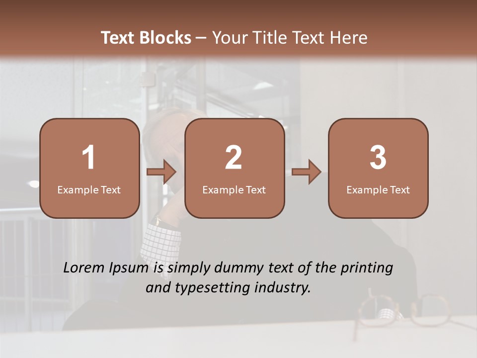 Pensive Businessman PowerPoint Template