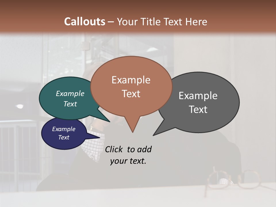 Pensive Businessman PowerPoint Template