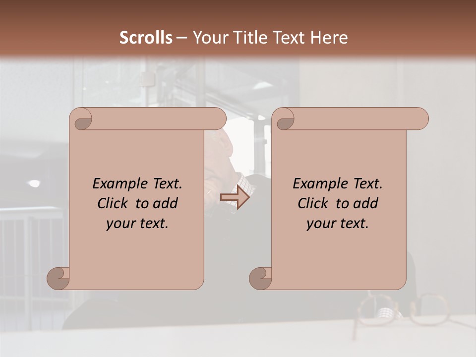 Pensive Businessman PowerPoint Template