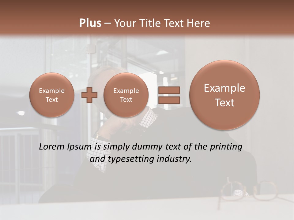 Pensive Businessman PowerPoint Template