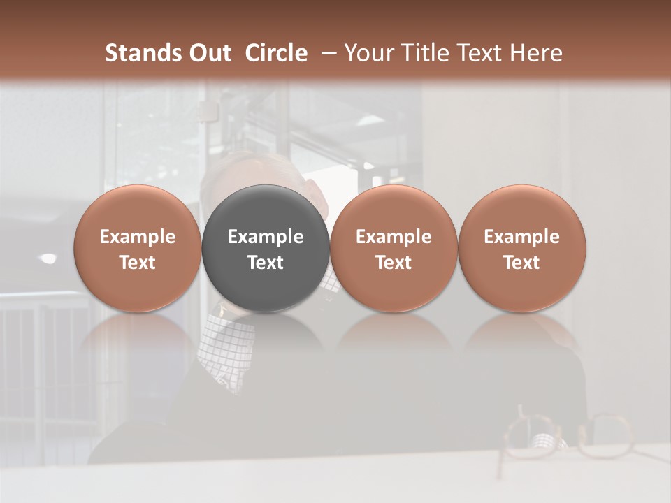 Pensive Businessman PowerPoint Template