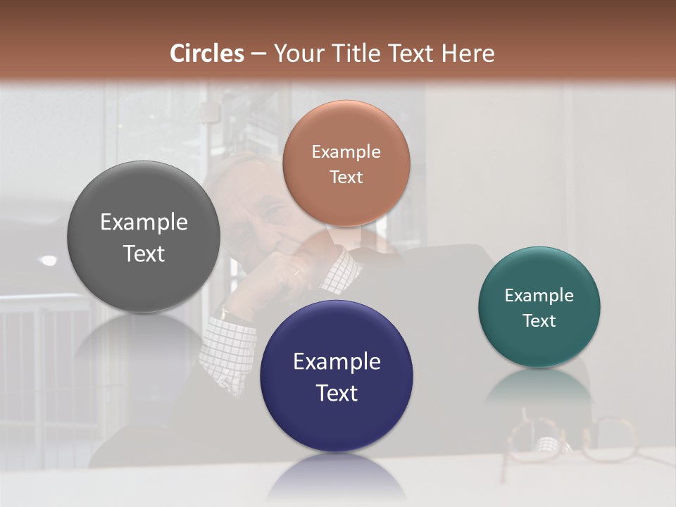 Pensive Businessman PowerPoint Template