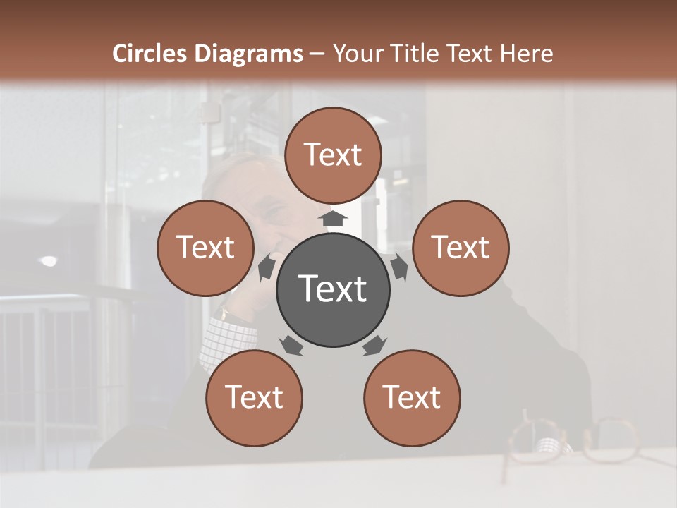 Pensive Businessman PowerPoint Template