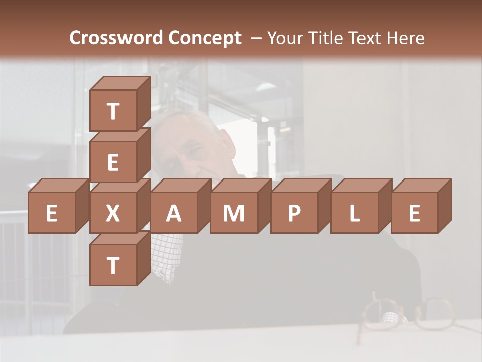 Pensive Businessman PowerPoint Template