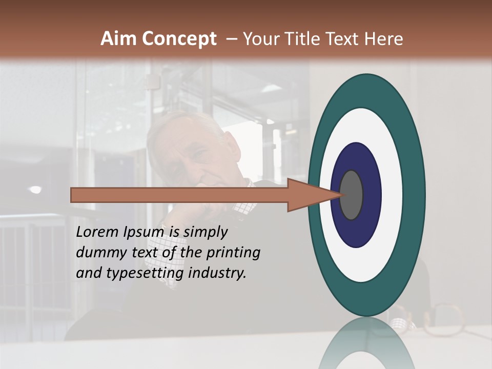 Pensive Businessman PowerPoint Template