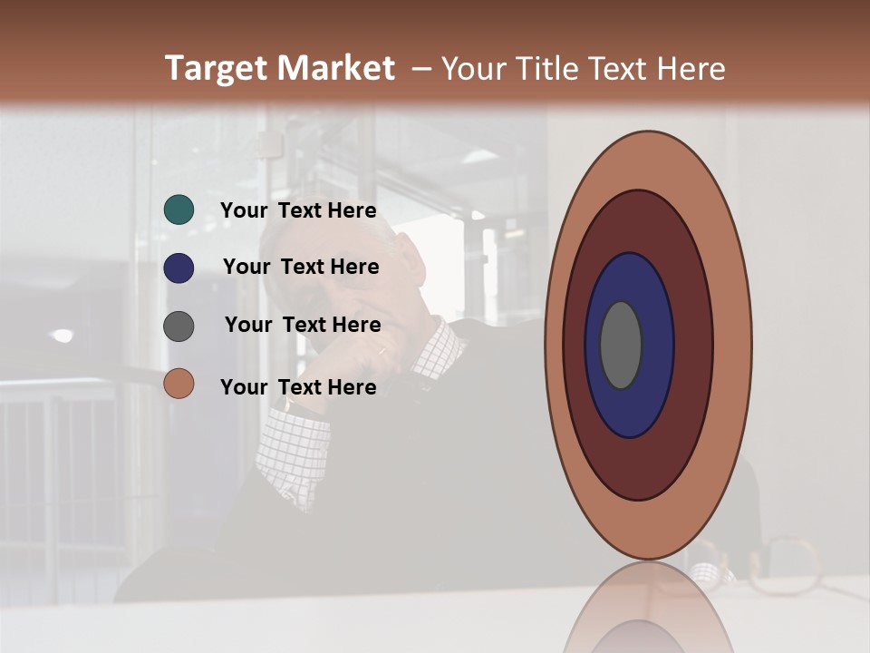 Pensive Businessman PowerPoint Template