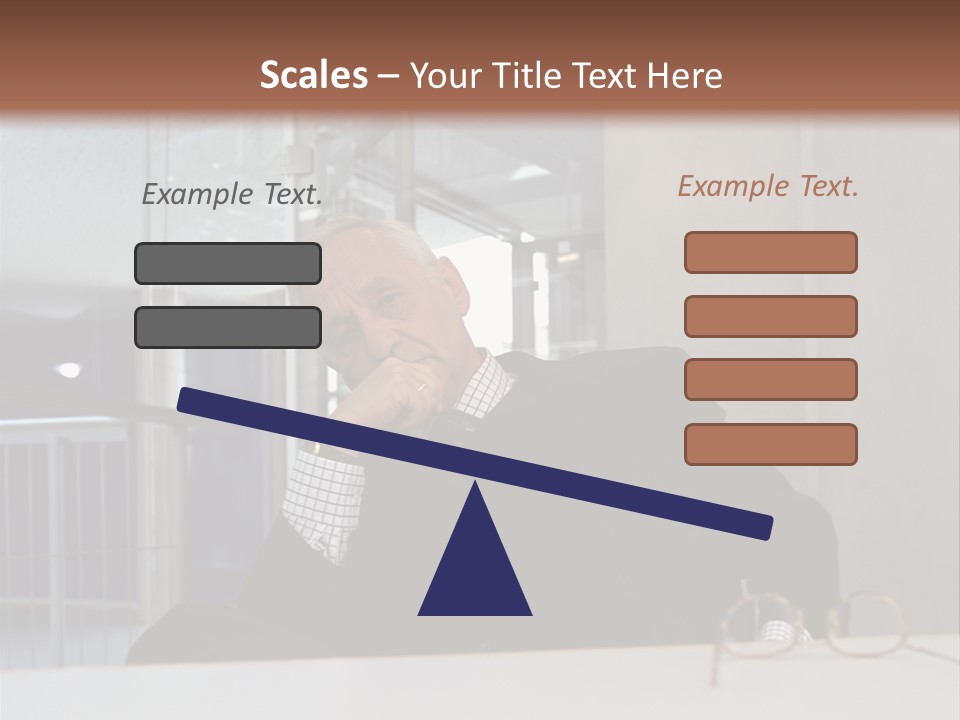 Pensive Businessman PowerPoint Template