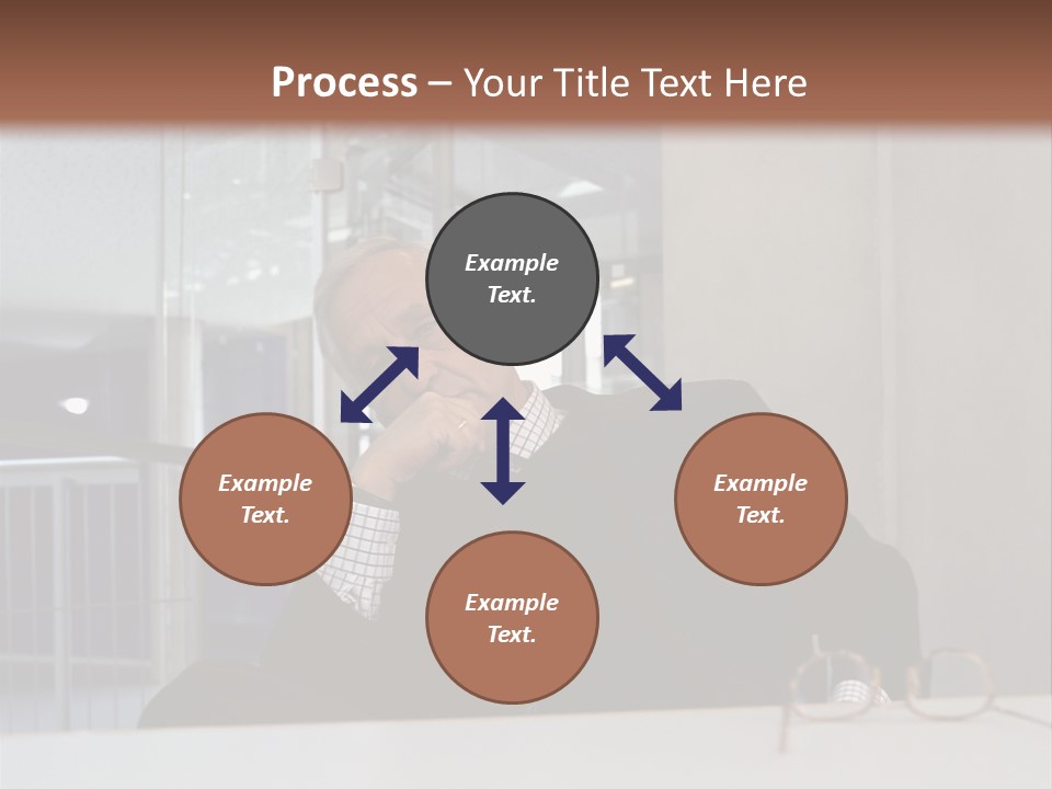 Pensive Businessman PowerPoint Template