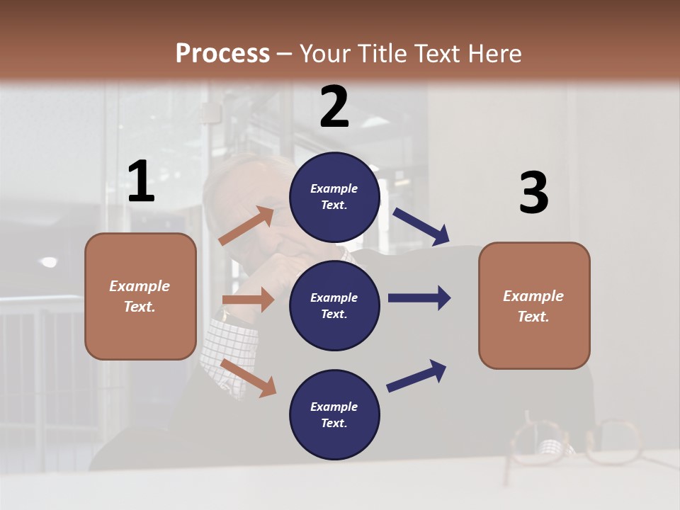 Pensive Businessman PowerPoint Template