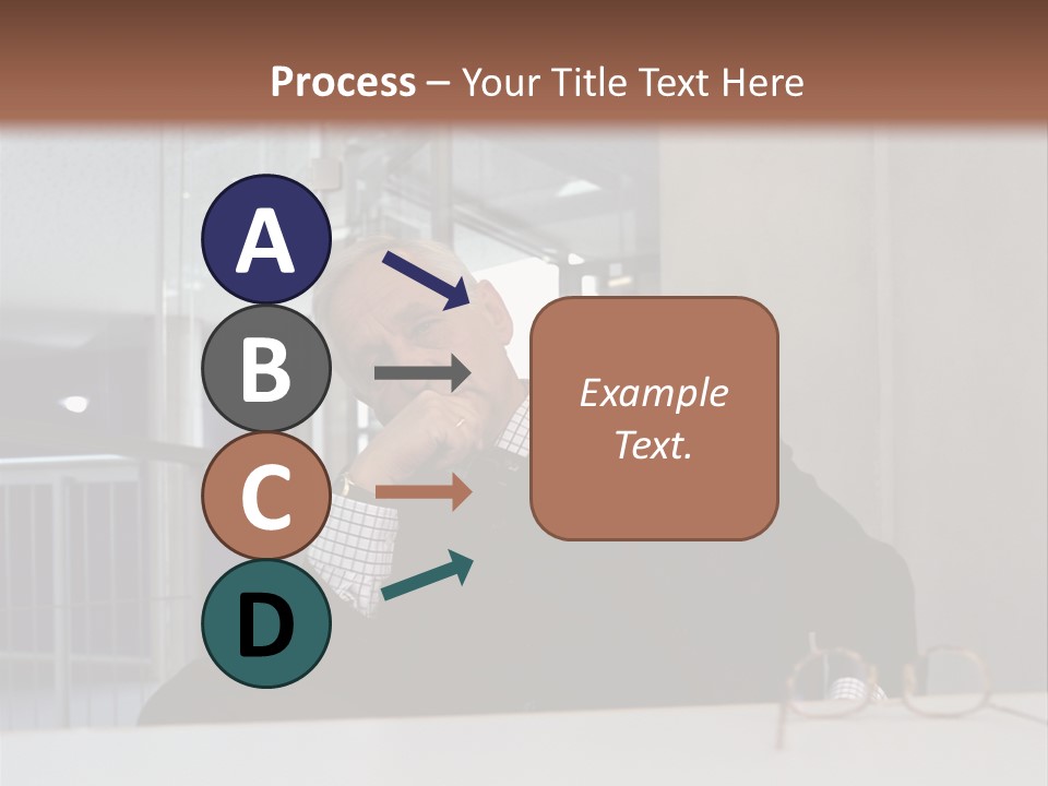Pensive Businessman PowerPoint Template