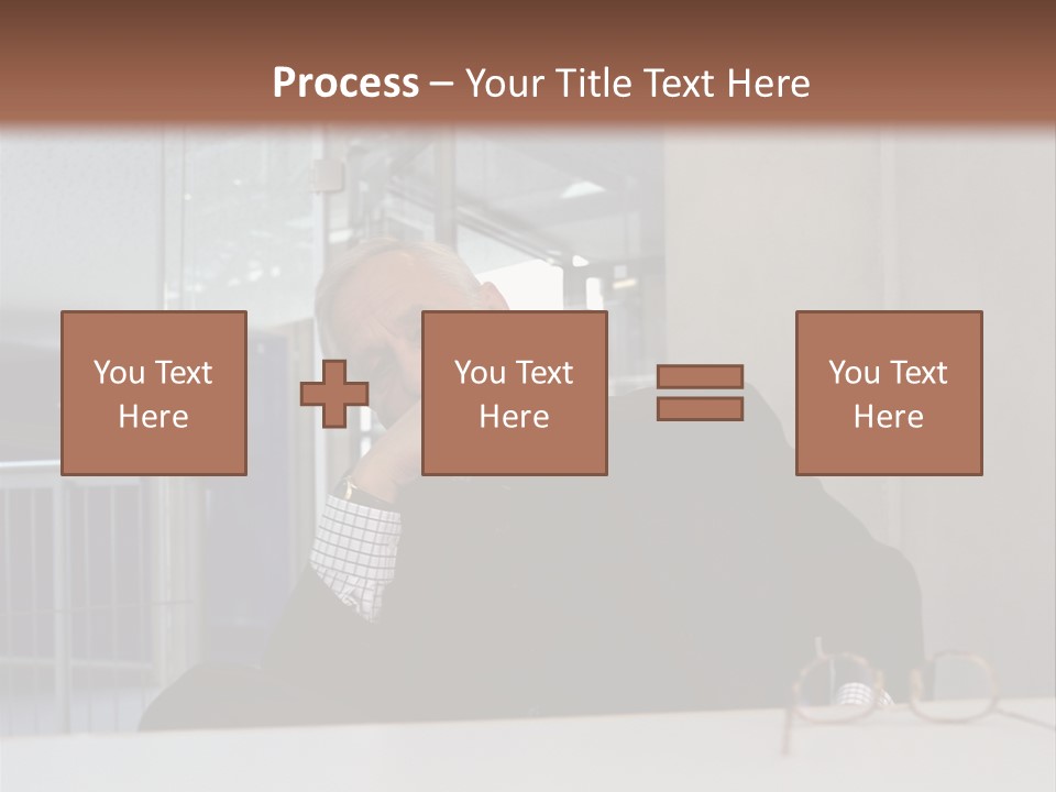 Pensive Businessman PowerPoint Template