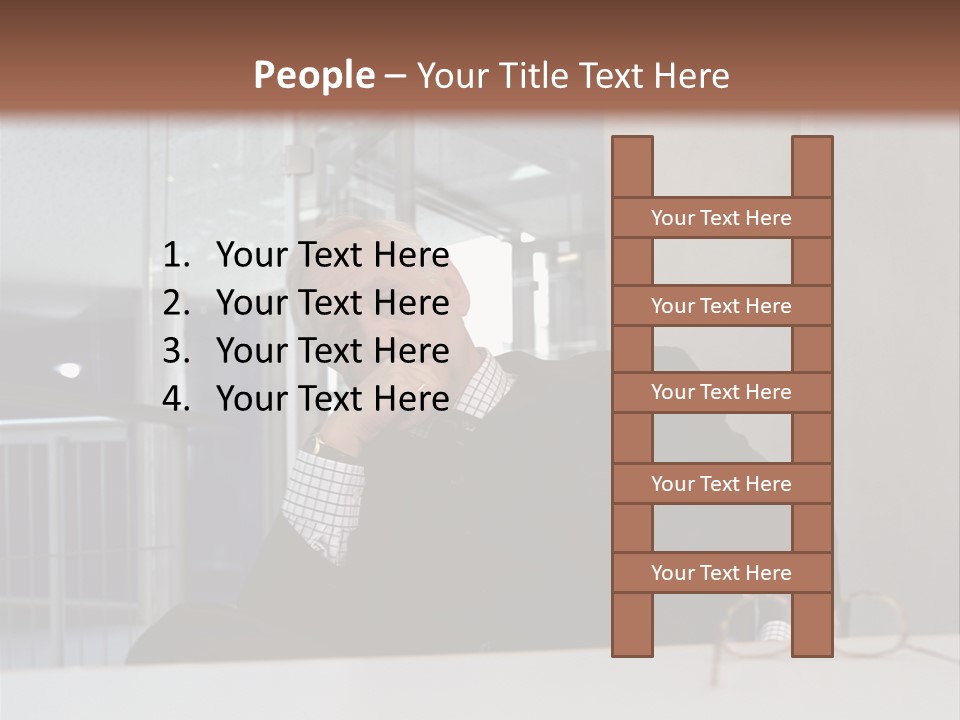 Pensive Businessman PowerPoint Template