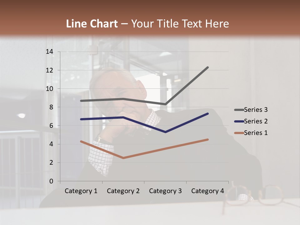 Pensive Businessman PowerPoint Template