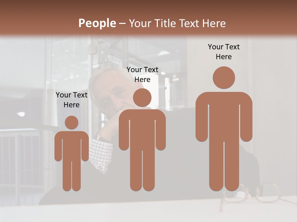 Pensive Businessman PowerPoint Template