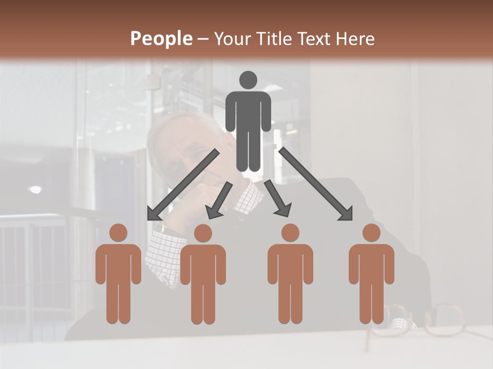 Pensive Businessman PowerPoint Template