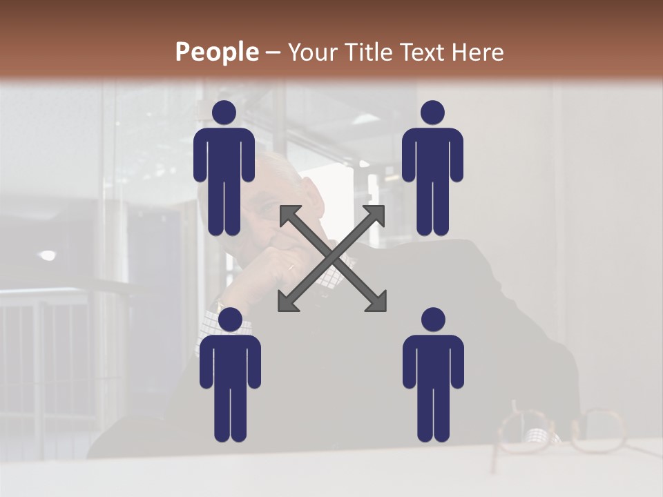 Pensive Businessman PowerPoint Template