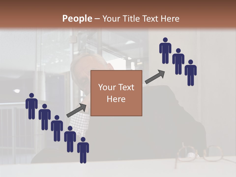 Pensive Businessman PowerPoint Template