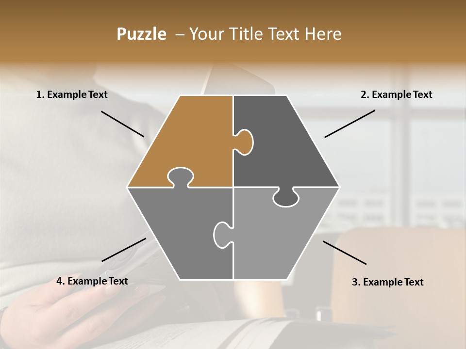 Woman Using Palmtop In Departure Lounge PowerPoint Template