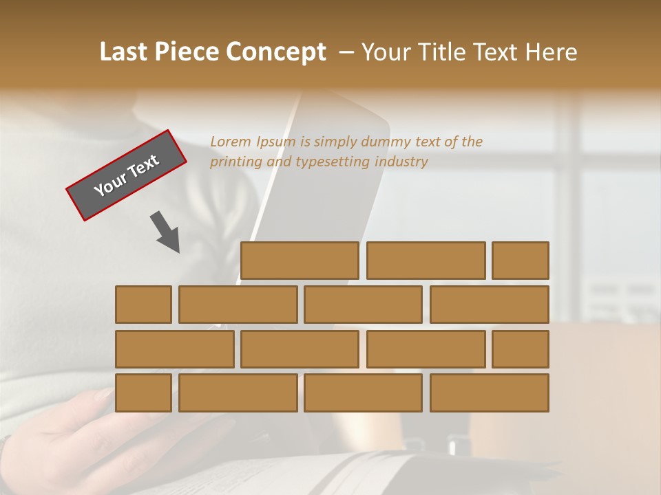 Woman Using Palmtop In Departure Lounge PowerPoint Template