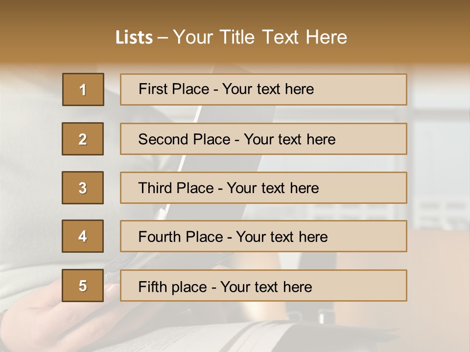 Woman Using Palmtop In Departure Lounge PowerPoint Template