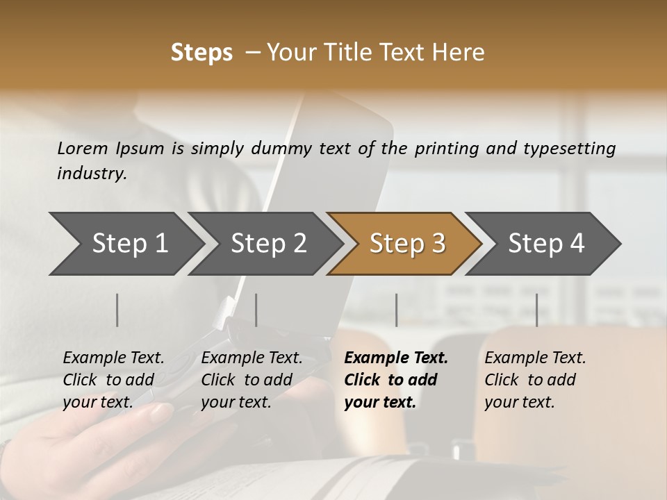 Woman Using Palmtop In Departure Lounge PowerPoint Template