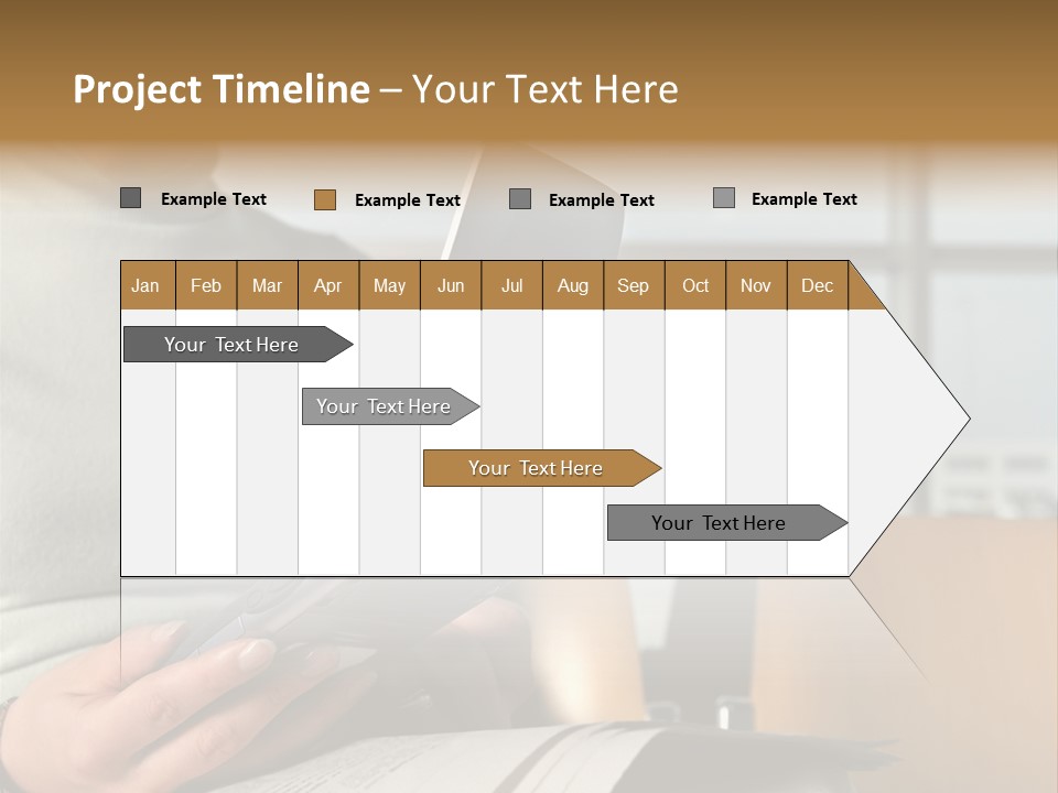 Woman Using Palmtop In Departure Lounge PowerPoint Template