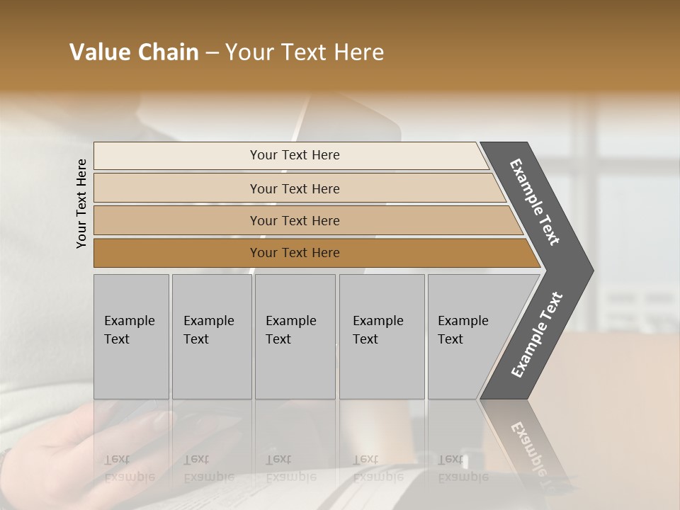 Woman Using Palmtop In Departure Lounge PowerPoint Template