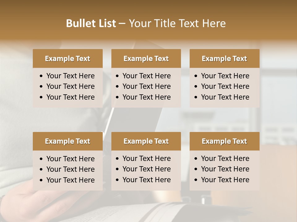Woman Using Palmtop In Departure Lounge PowerPoint Template