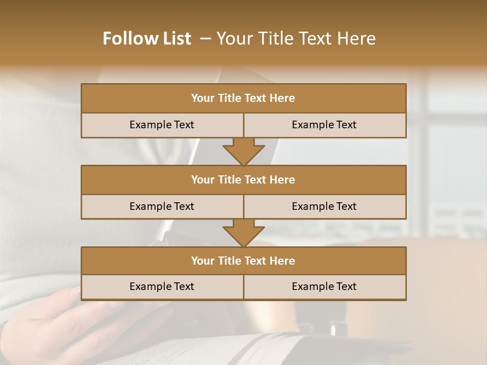 Woman Using Palmtop In Departure Lounge PowerPoint Template