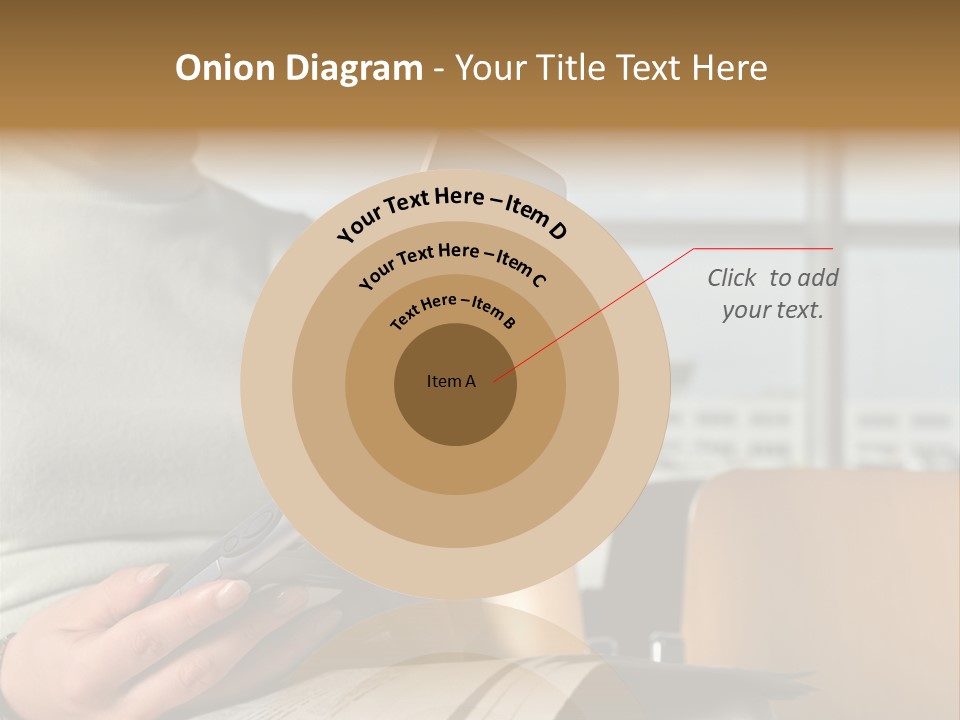 Woman Using Palmtop In Departure Lounge PowerPoint Template