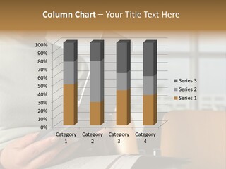Woman Using Palmtop In Departure Lounge PowerPoint Template