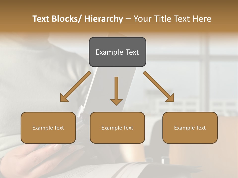 Woman Using Palmtop In Departure Lounge PowerPoint Template
