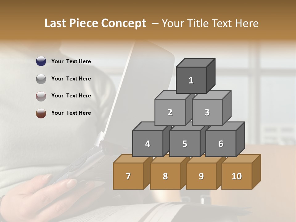 Woman Using Palmtop In Departure Lounge PowerPoint Template